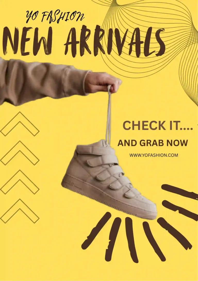 a poster of new arrival in yellow and brown colour theme done by digital marketing expert in pathanamthitta